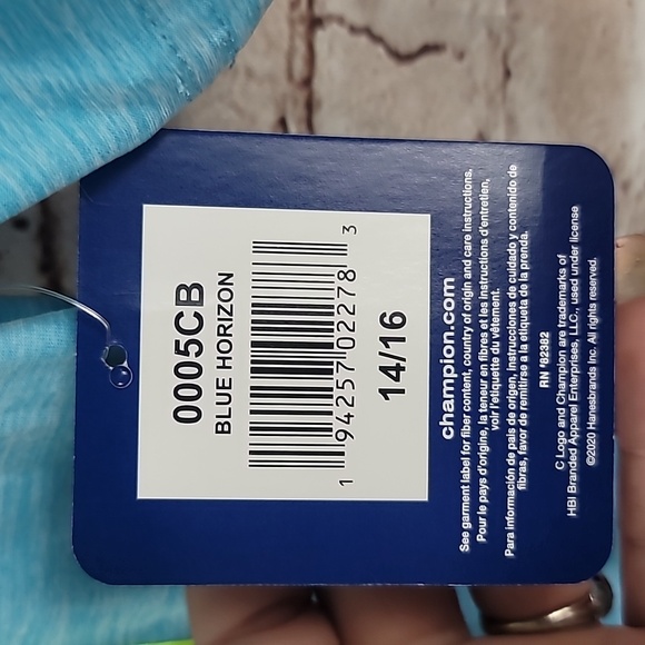 Champion logo t shirt girl's new nwt 14 16 - Picture 3 of 5